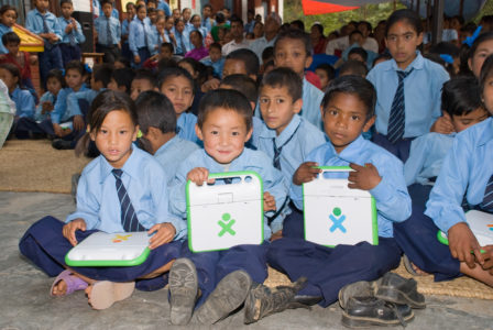 Happy faces at pilot school (OLE Nepal)